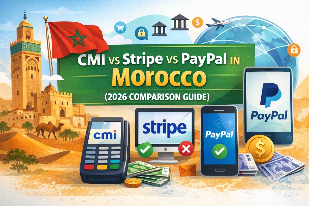 CMI vs Stripe vs PayPal in Morocco (2026 Comparison Guide)